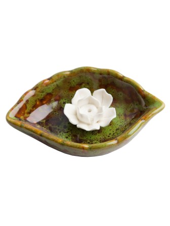 Подставка для благовоний "Листок", керамика, 11x7 см