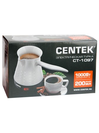 Турка электрическая Centek CT-1097 белая 200 мл