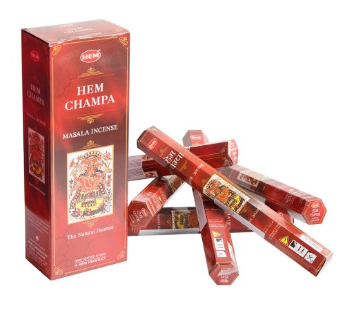 Благовония (ароматические палочки) HEM Champa (Чампа) 15 шт. в упаковке (шестигранник)