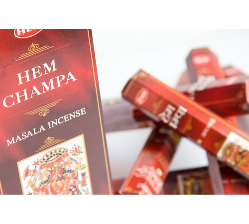 Благовония (ароматические палочки) HEM Champa (Чампа) 15 шт. в упаковке (шестигранник)
