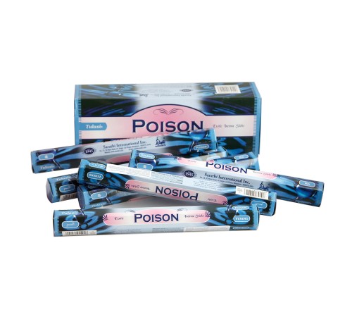 Благовония (ароматические палочки) Sarathi Poison (Яд) 20 шт. в упаковке (шестигранник)