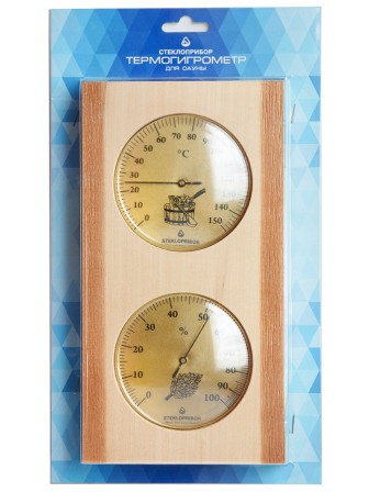 Термогигрометр для сауны Стеклоприбор ТГС-5 (термометр от 0 до +150°C, гигрометр от 0 до 100%)