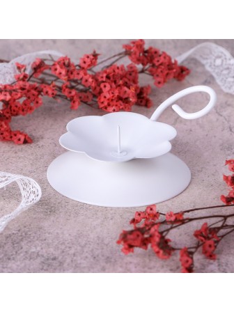 Подсвечник "Цветок" белый