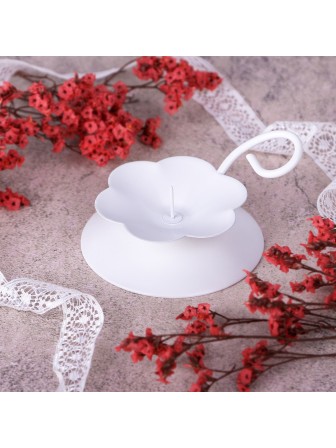 Подсвечник "Цветок" белый