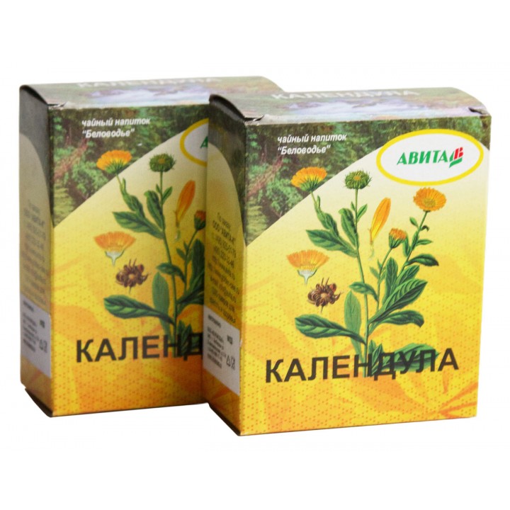 Календула "Авита" 25 г х 2шт. гастриты, колиты, язва желудка, заболевания селезенки
