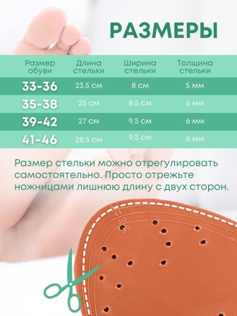 Магнитные стельки лечебные Biomag СМБФ-01, размер 33-36