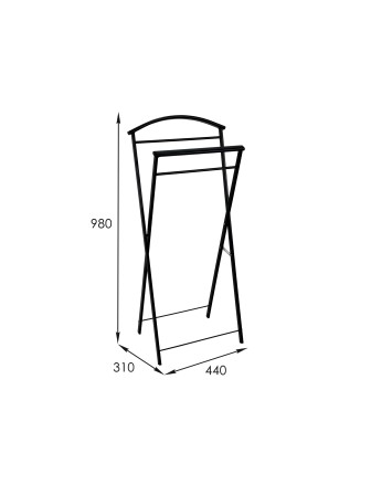 Вешалка костюмная "Контур" складная черная