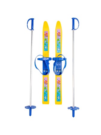 Лыжи детские "Олимпик Спорт" Мишки 66/75 с палками