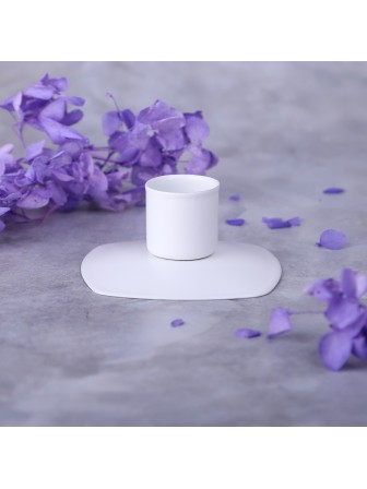 Подсвечник "Квадрат" белый