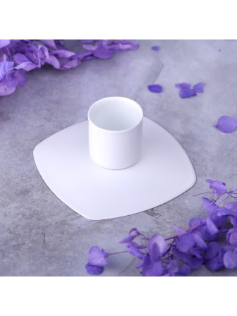 Подсвечник "Квадрат" белый
