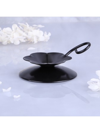 Подсвечник "Цветок" черный