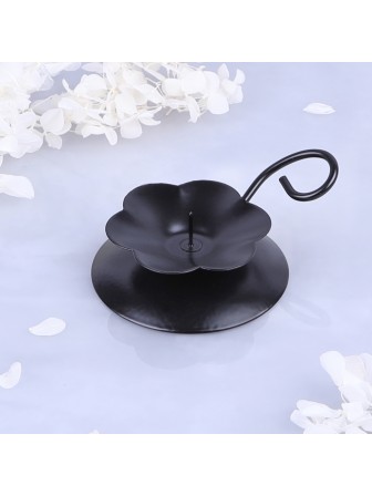 Подсвечник "Цветок" черный