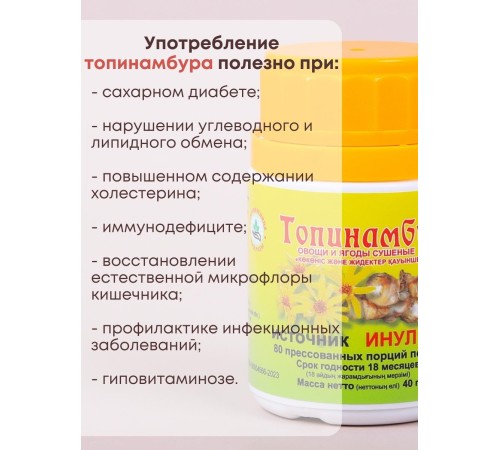 Топинамбур (источник инулина) 80 х 0, 5 г набор 3 шт.