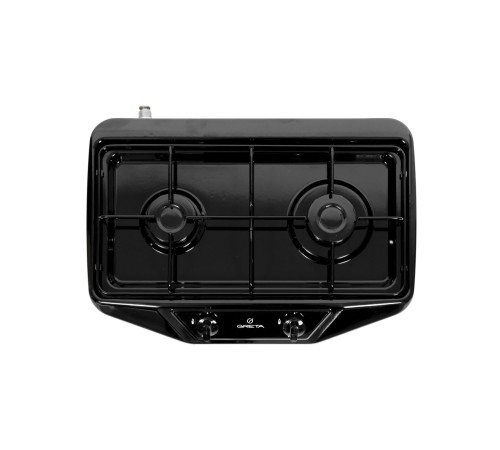 Газовая плита GRETA 1103 G(2)N 500 MN 00(D) черная, 2 конфорки