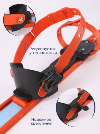 Лыжи детские «Вираж-спорт» с креплениями и палками, 100/100 см