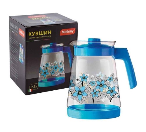 Кувшин Mallony Pentola-2500 2.5 л, жаропрочное стекло