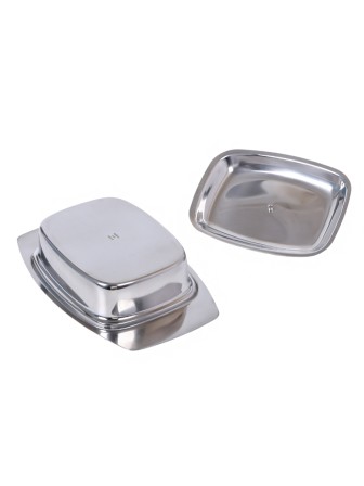 Масленка для сливочного масла MALLONY BD-500 металлическая с крышкой, 500 мл