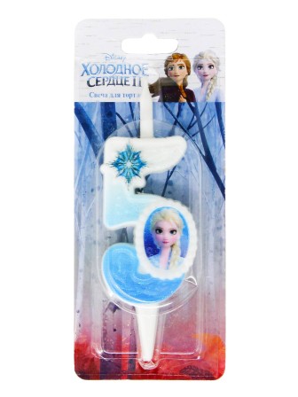 Свеча для торта 5 "Холодное Сердце", Эльза