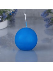 Свеча Шар синий, 55 мм
