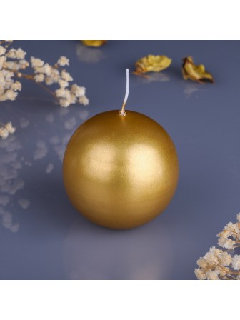 Свеча декоративная Шар золотой, 55 мм