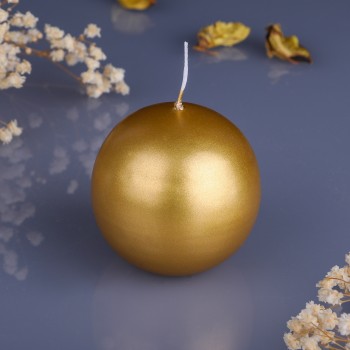 Свеча декоративная Шар золотой, 55 мм