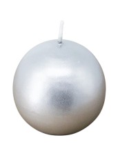 Свеча Шар серебряный, 55 мм