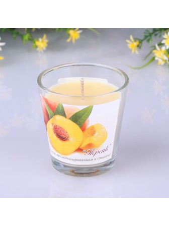 Свеча ароматические в стакане "Персик" 