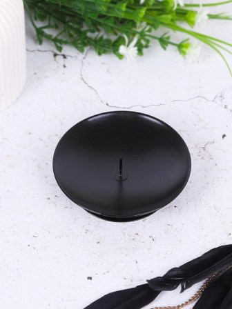 Подсвечник "Лотос" черный