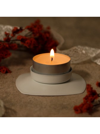 Подсвечник "Таблетка" белый