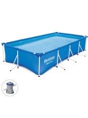 Бассейн Bestway 56424 каркасный, 400х211х81 см, 5700 л, фильтр-насос 1249 л/ч