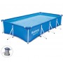 Бассейн Bestway 56424 каркасный, 400х211х81 см, 5700 л, фильтр-насос 1249 л/ч