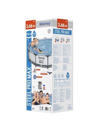 Бассейн Bestway 56416 каркасный, 366х76 см, 6473 л, фильтр-насос 1249 л/ч