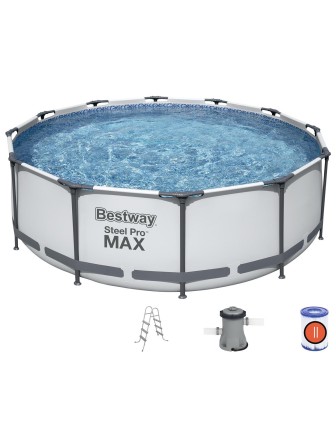 Бассейн Bestway 56418 каркасный, 366х100см, 9150 л, фильтр-насос 2006 л/ч, лестница