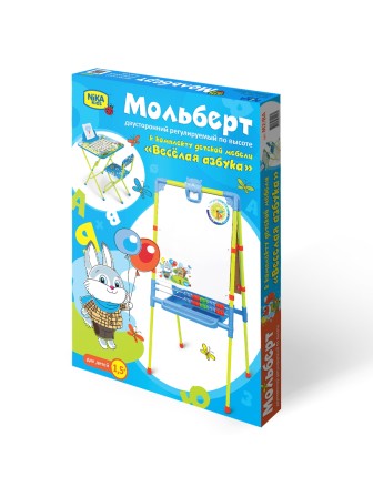Мольберт детский Ника М2/ВА Веселая азбука, растущий двусторонний