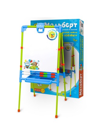 Мольберт детский Ника М2/ВА Веселая азбука, растущий двусторонний