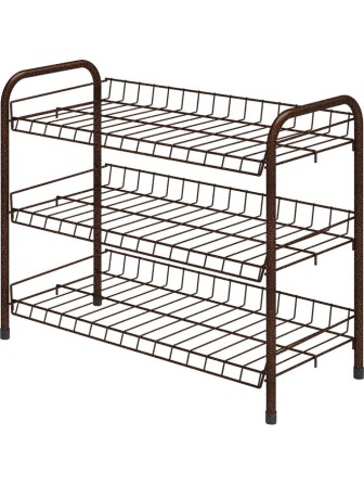 Этажерка для обуви Ника ЭТ5/А медный антик 3-х ярусная 