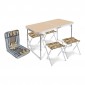 Мебель для пикника Ника ССТ-К2: складной стол + 4 стула (ССТ-К2/5 кофе с молоком-сафари)