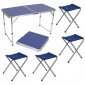 Комплект складной мебели Ecos Пикник СНО-150-E стол + 4 стула, синий