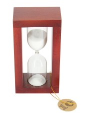 Часы песочные 10 минут Стеклоприбор, песок белый, корпус вишня