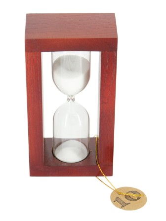 Часы песочные 10 минут Стеклоприбор, песок белый, корпус вишня