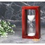 Часы песочные 10 минут Стеклоприбор, песок белый, корпус вишня