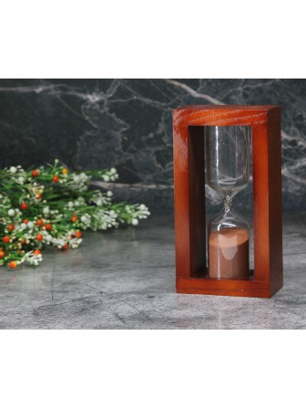 Часы песочные 5 минут Стеклоприбор, песок коричневый, корпус вишня