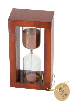 Часы песочные 5 минут Стеклоприбор, песок коричневый, корпус вишня