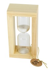 Часы песочные 5 минут Стеклоприбор деревянный корпус, песок белый, цвет натуральный