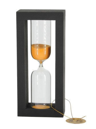 Часы песочные 15 минут Стеклоприбор, песок оранжевый, корпус черный