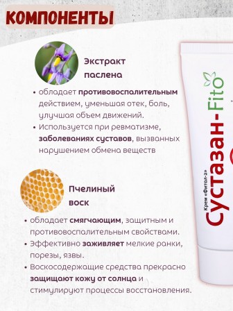 Крем Фитол-2 остеохондрозный для суставов и позвоночника, 75 г