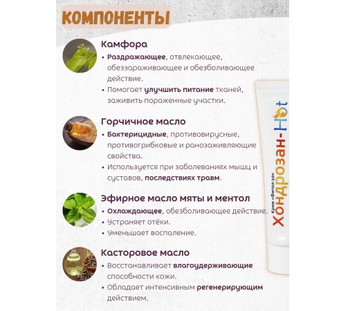 Крем Фитол-10 "Хондрозан-Hot" при активных физических нагрузках, 75 г Крем Фитол-10 "Хондрозан-Hot" при активных физических нагрузках, 75 г