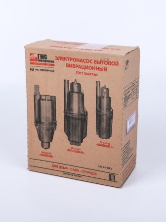 Насос Малыш бытовой вибрационный, шнур 15 м, нижний забор, 432 л/ч, Ливны