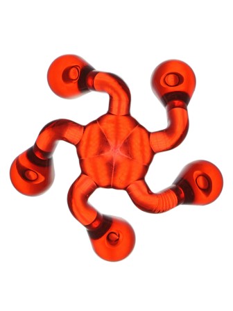 Массажер ЛАПОНЬКА-1 КРАСНЫЙ медицинский гладкий, 5 массажных элементов