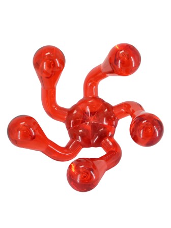 Массажер ЛАПОНЬКА-1 КРАСНЫЙ медицинский гладкий, 5 массажных элементов